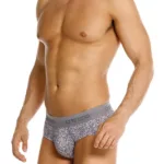 26020101114 Suede Briefs Color 59-Gray Size M - Image 6