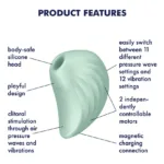 Satisfyer Pear Diver - Air Pulse Stimulator Plus Vibration - Mint