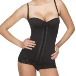 136 Megane Open Bust Bodysuit w/ Lace Trim Color Black Size L (38)