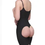 914 Amelie Open Bottom Mid thigh Shaper Color Black Size XS (32) - Image 2