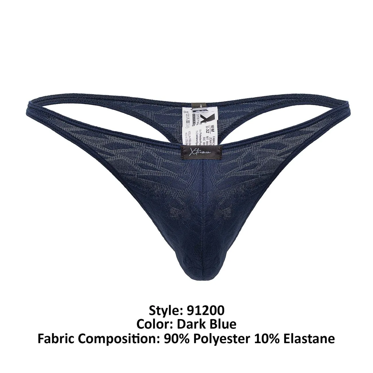 91200 Jacquard Thongs Color Dark Blue Size M - Image 7