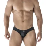 91207B Microfiber Briefs Color Black Size S