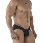 91207B Microfiber Briefs Color Black Size XL - Image 3