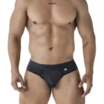 91211B Microfiber Thongs Color Black Size XL