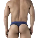 91211B Microfiber Thongs Color Navy Size S - Image 2