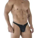 91214B Microfiber Thongs Color Black Size M - Image 3