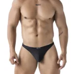 91223 Microfiber Thongs Color Black Size S