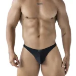 91232 Microfiber Thongs Color Black Size L