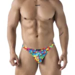 91247 Printed Thongs Color Bubbles Size M