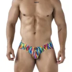 91248 Printed Briefs Color Waves Size M