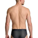 Alternative view of 91250 Microfiber Mesh Briefs Color Gray Size L