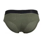 91250 Microfiber Mesh Briefs Color Military Green Size L - Image 8