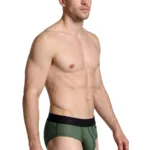 91250 Microfiber Mesh Briefs Color Military Green Size L - Image 3