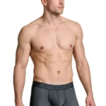 91251 Microfiber Mesh Boxer Briefs Color Gray Size M - Image 3