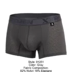 91251 Microfiber Mesh Boxer Briefs Color Gray Size M - Image 9