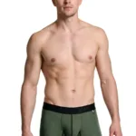 91251 Microfiber Mesh Boxer Briefs Color Military Green Size L