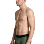 91251 Microfiber Mesh Boxer Briefs Color Military Green Size L - Image 3