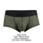 91252 Microfiber Mesh Trunks Color Military Green Size XL - Image 10