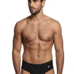 91257 Microfiber Thongs Color Black Size L