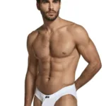 91258 Microfiber Briefs Color White Size XL - Image 3
