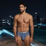 91262 Microfiber Mesh Briefs Color Blue Size M - Image 4