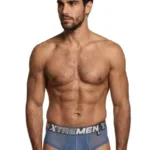 91262 Microfiber Mesh Briefs Color Blue Size L