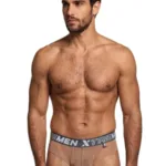 91262 Microfiber Mesh Briefs Color Brown Size L