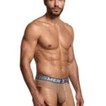 91262 Microfiber Mesh Briefs Color Brown Size M - Image 3
