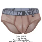 91262 Microfiber Mesh Briefs Color Brown Size M - Image 7