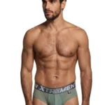 91262 Microfiber Mesh Briefs Color Green Size L