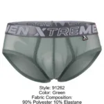 91262 Microfiber Mesh Briefs Color Green Size M - Image 7