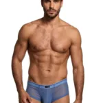 91263 Microfiber Mesh Briefs Color Blue Size S