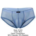 91263 Microfiber Mesh Briefs Color Blue Size M - Image 7