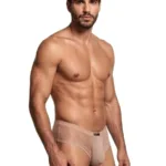 91263 Microfiber Mesh Briefs Color Brown Size L - Image 3