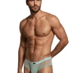 91263 Microfiber Mesh Briefs Color Green Size L - Image 3