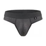 91268 Microfiber Mesh Thongs Color Gray Size S - Image 5