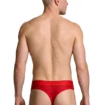 Alternative view of 91268 Microfiber Mesh Thongs Color Red Size L