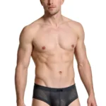 91269 Microfiber Mesh Briefs Color Gray Size L