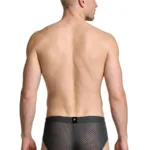 Alternative view of 91269 Microfiber Mesh Briefs Color Gray Size L