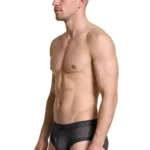 91269 Microfiber Mesh Briefs Color Gray Size XL - Image 3