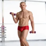 91269 Microfiber Mesh Briefs Color Red Size XL - Image 4