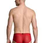 Alternative view of 91269 Microfiber Mesh Briefs Color Red Size L
