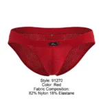 91270 Microfiber Mesh Briefs Color Red Size XL - Image 8