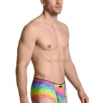 91283 Rainbow Printed Microfiber Briefs Color Cloud Size XL - Image 3