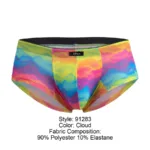 91283 Rainbow Printed Microfiber Briefs Color Cloud Size XL - Image 8
