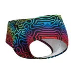 91283 Rainbow Printed Microfiber Briefs Color Labyrinth Size L - Image 7
