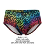 91283 Rainbow Printed Microfiber Briefs Color Labyrinth Size L - Image 8