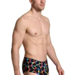 91283 Rainbow Printed Microfiber Briefs Color Mushroom Size XL - Image 3