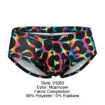 91283 Rainbow Printed Microfiber Briefs Color Mushroom Size XL - Image 8