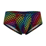 91283 Rainbow Printed Microfiber Briefs Color Paw print Size M - Image 5